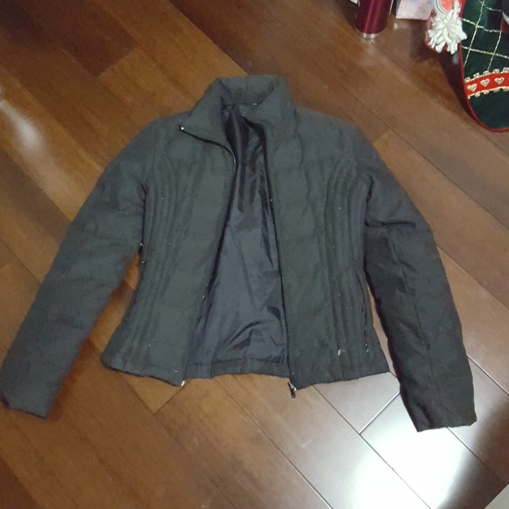 Black warm puffy jacket